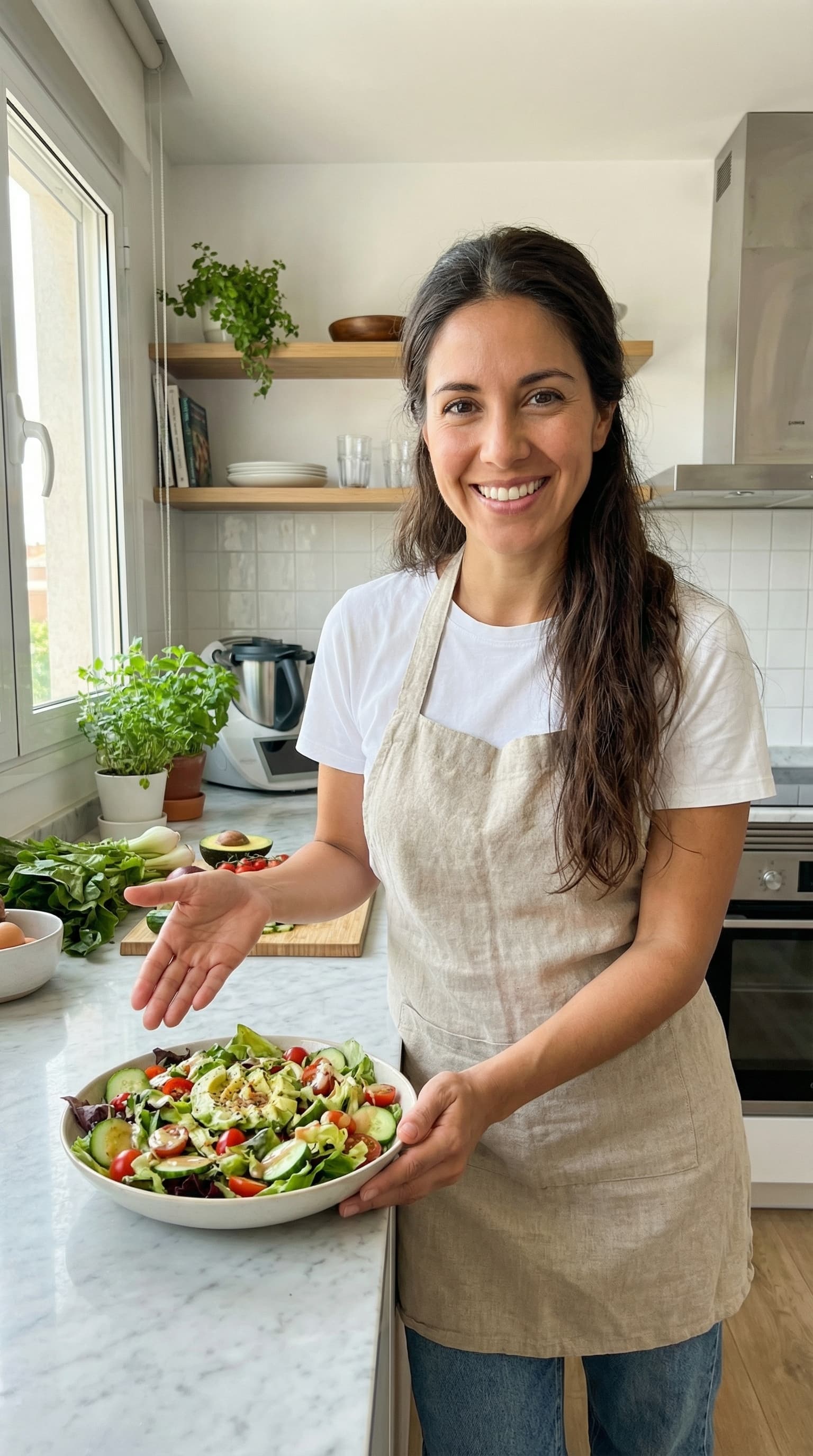 Food Creator in Bright Modern Kitchen