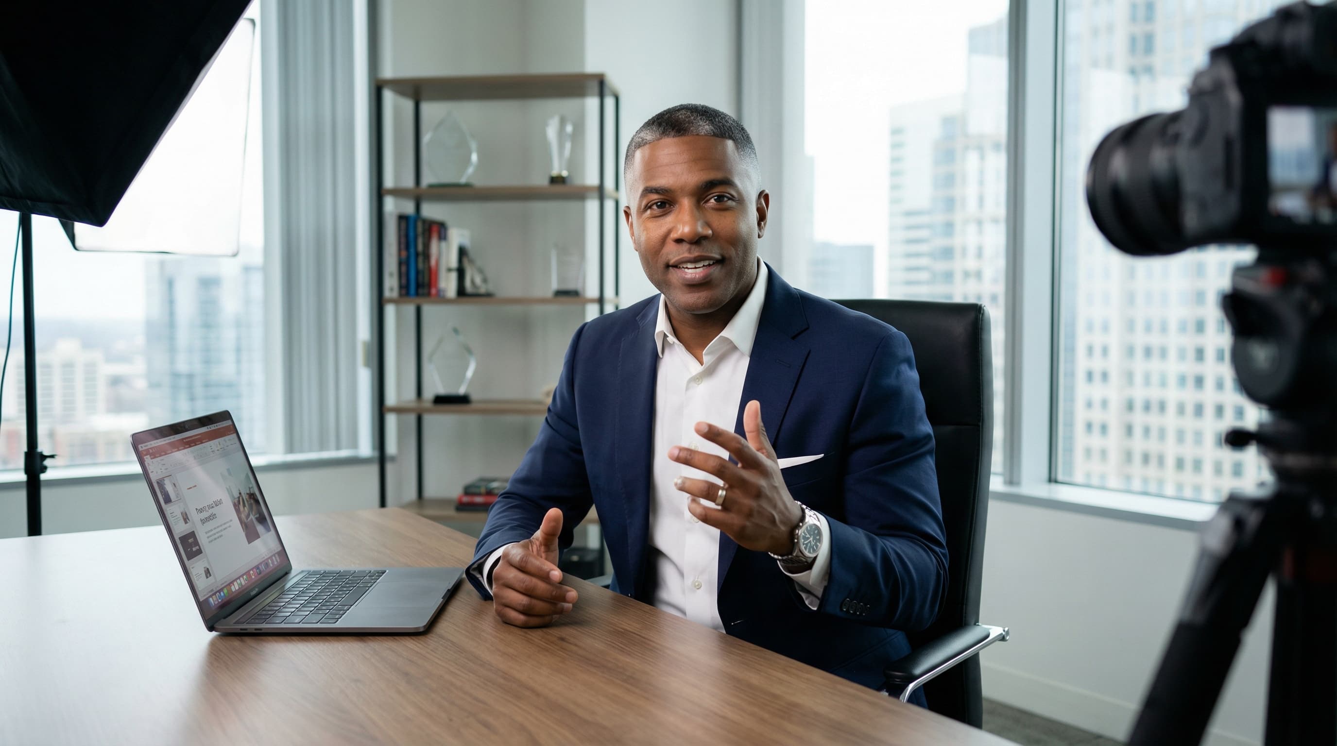 Male Business Professional in Modern Office