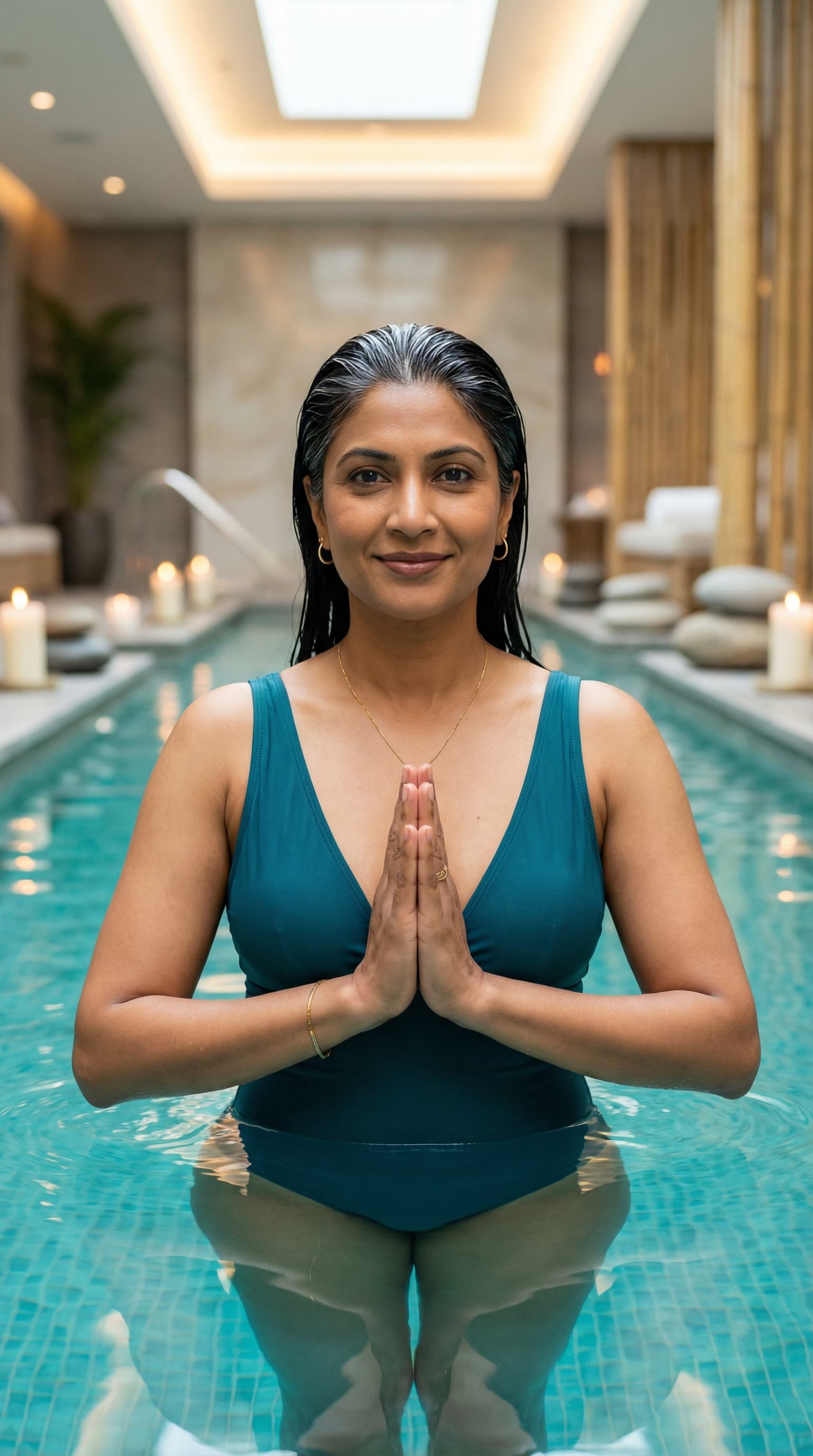 Wellness Coach at Spa Pool Setting