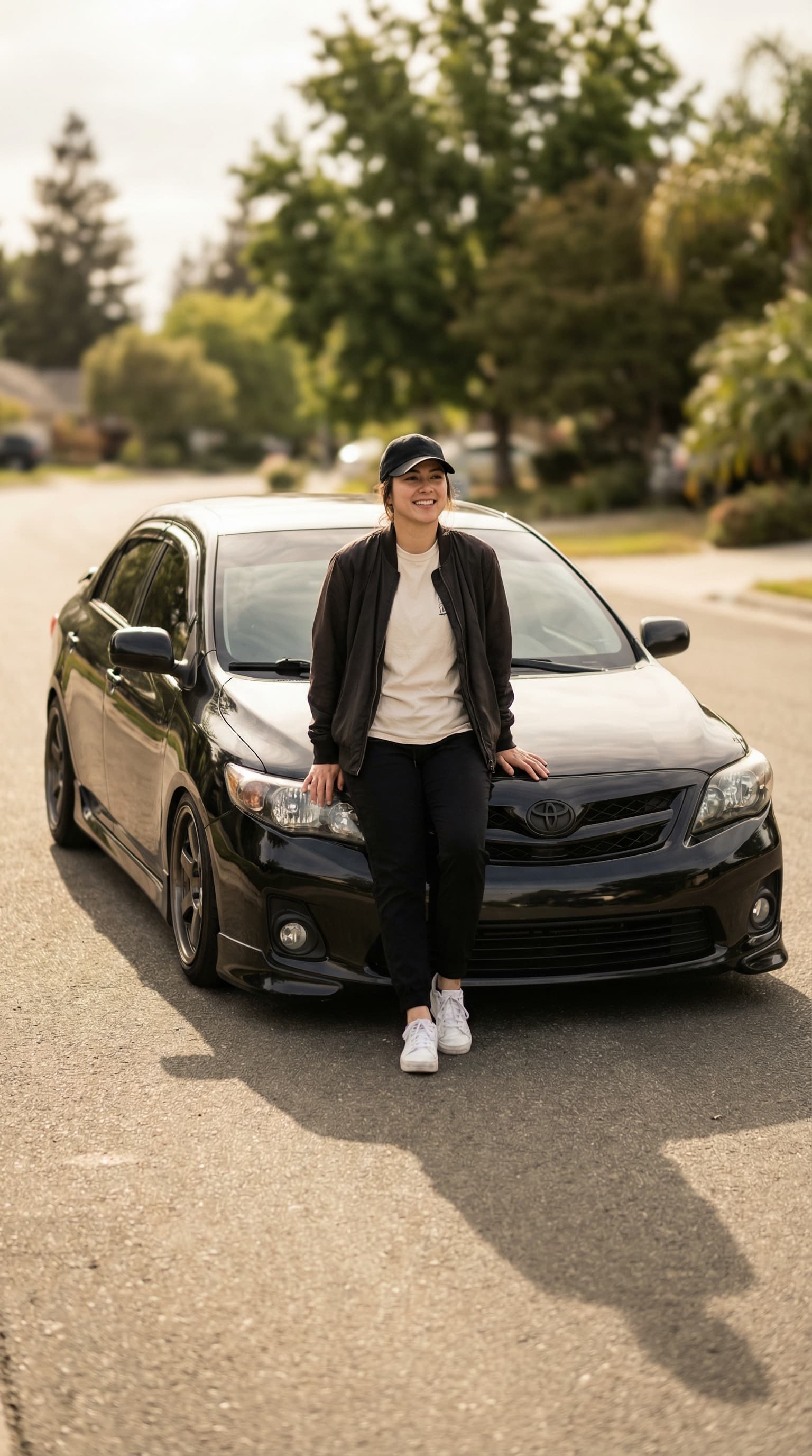 Car Enthusiast with Modified Toyota