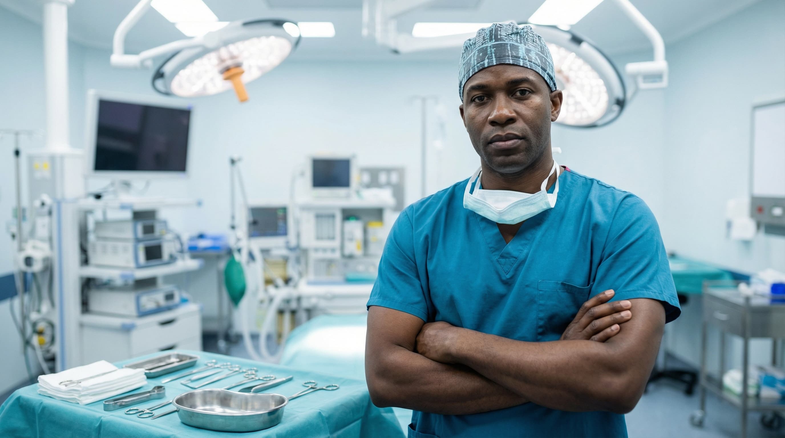 Male Surgeon in Hospital Operating Theater