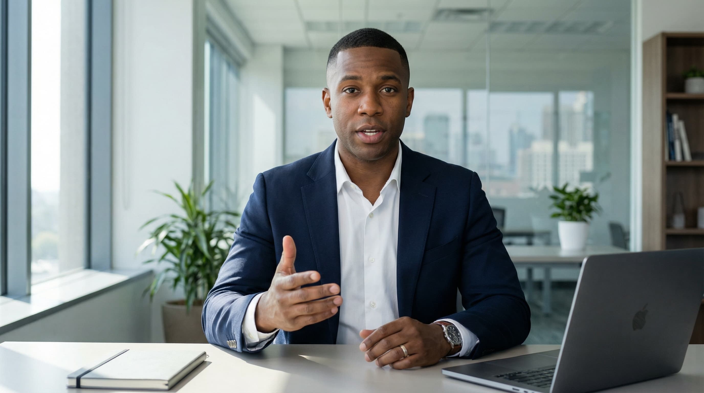 Business Professional - African American Male in Modern Office
